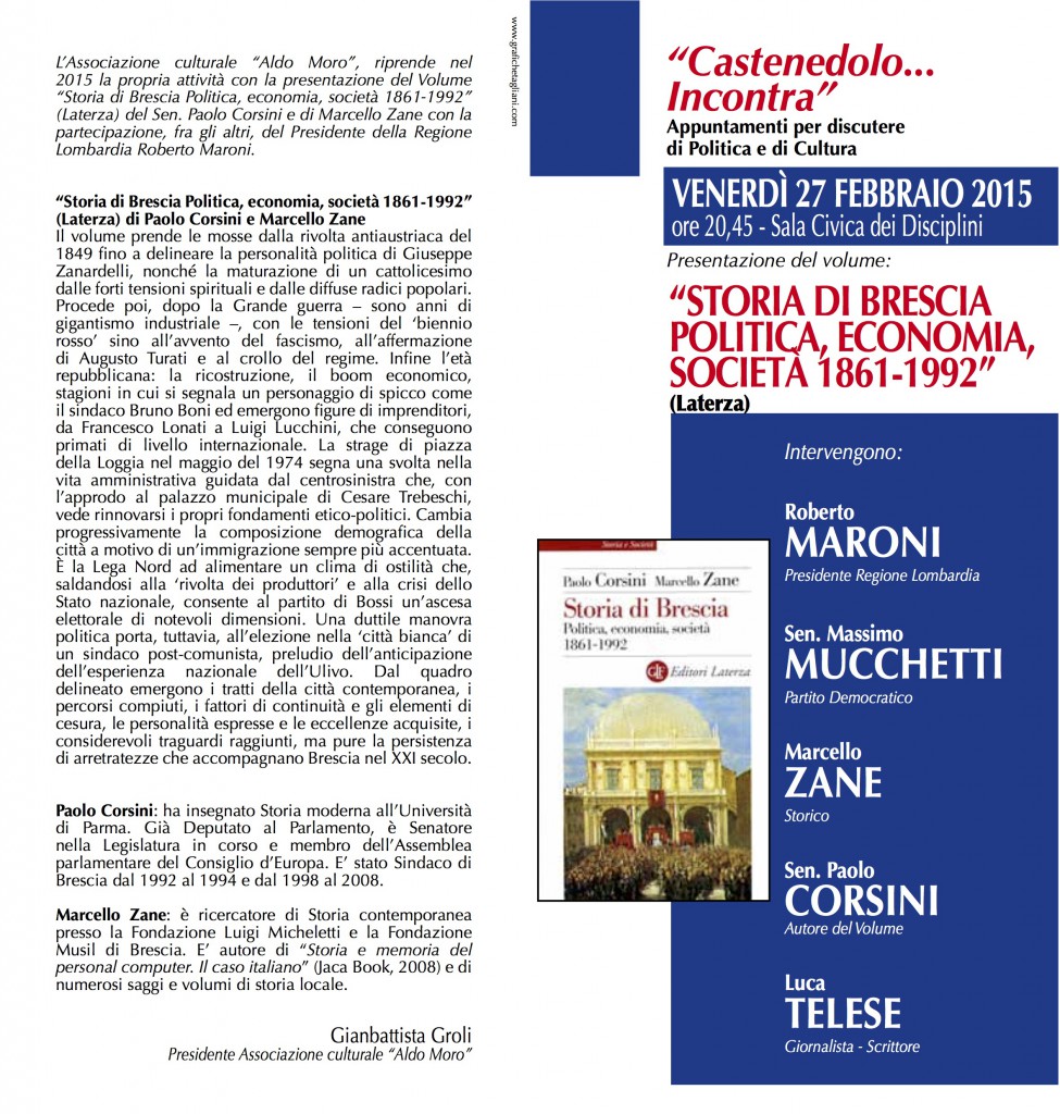 Presentazione libro Paolo Corsini, Marcello Zane